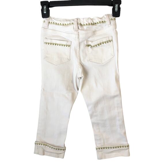 Matilda Jane Enchanted Garden Logan Cropped Straight Leg White Jeans Girls 6 - Picture 4 of 7